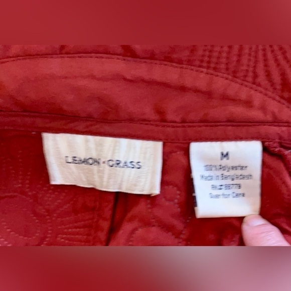 Lemon Grass Women’s size Medium Quilted Jacket Burnt Orange Comfort Warm Cozy - Picture 9 of 13
